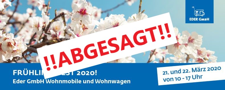 Frühlingsfest 2020 am 21. und 22. März! Bei Eder Wohnmobile in Bad Urach-Wittlingen