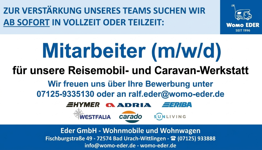 Womo Eder sucht Sie!